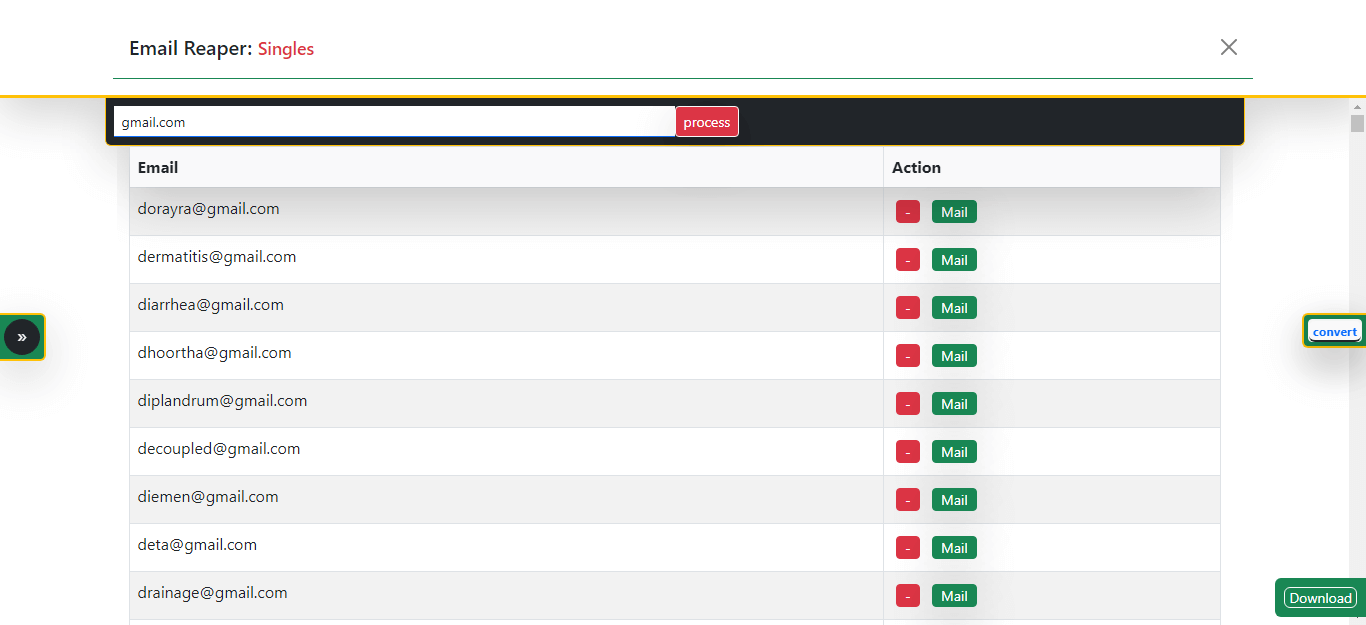 construct email addresses